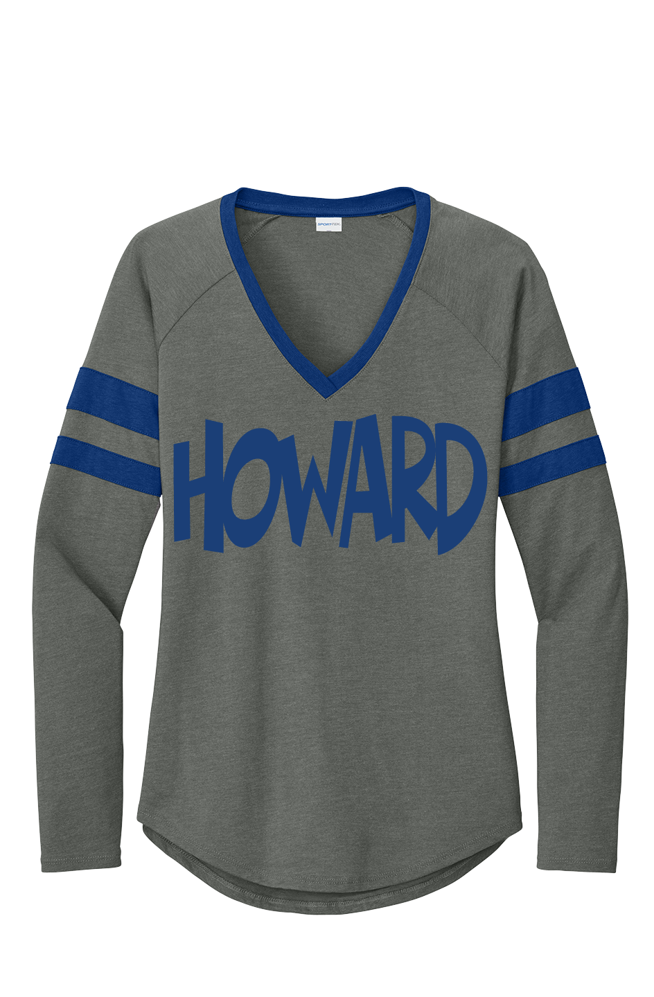 Howard Women's Halftime Stripe V Neck Tee