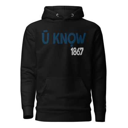 U know 1867 Unisex Embroidered Hoodie