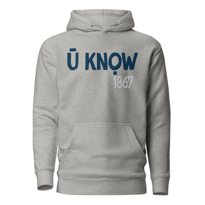 U know 1867 Unisex Embroidered Hoodie