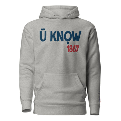 U know 1867 Unisex Embroidered Hoodie