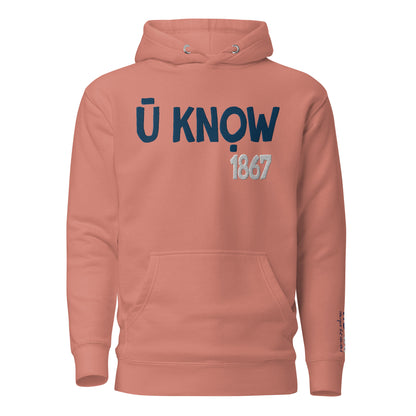 U know 1867 Unisex Embroidered Hoodie