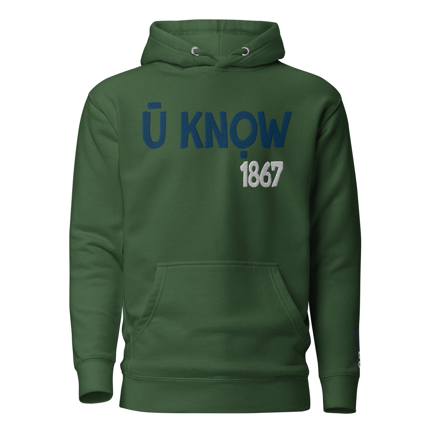 U know 1867 Unisex Embroidered Hoodie