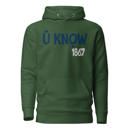 U know 1867 Unisex Embroidered Hoodie