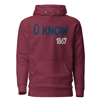 U know 1867 Unisex Embroidered Hoodie