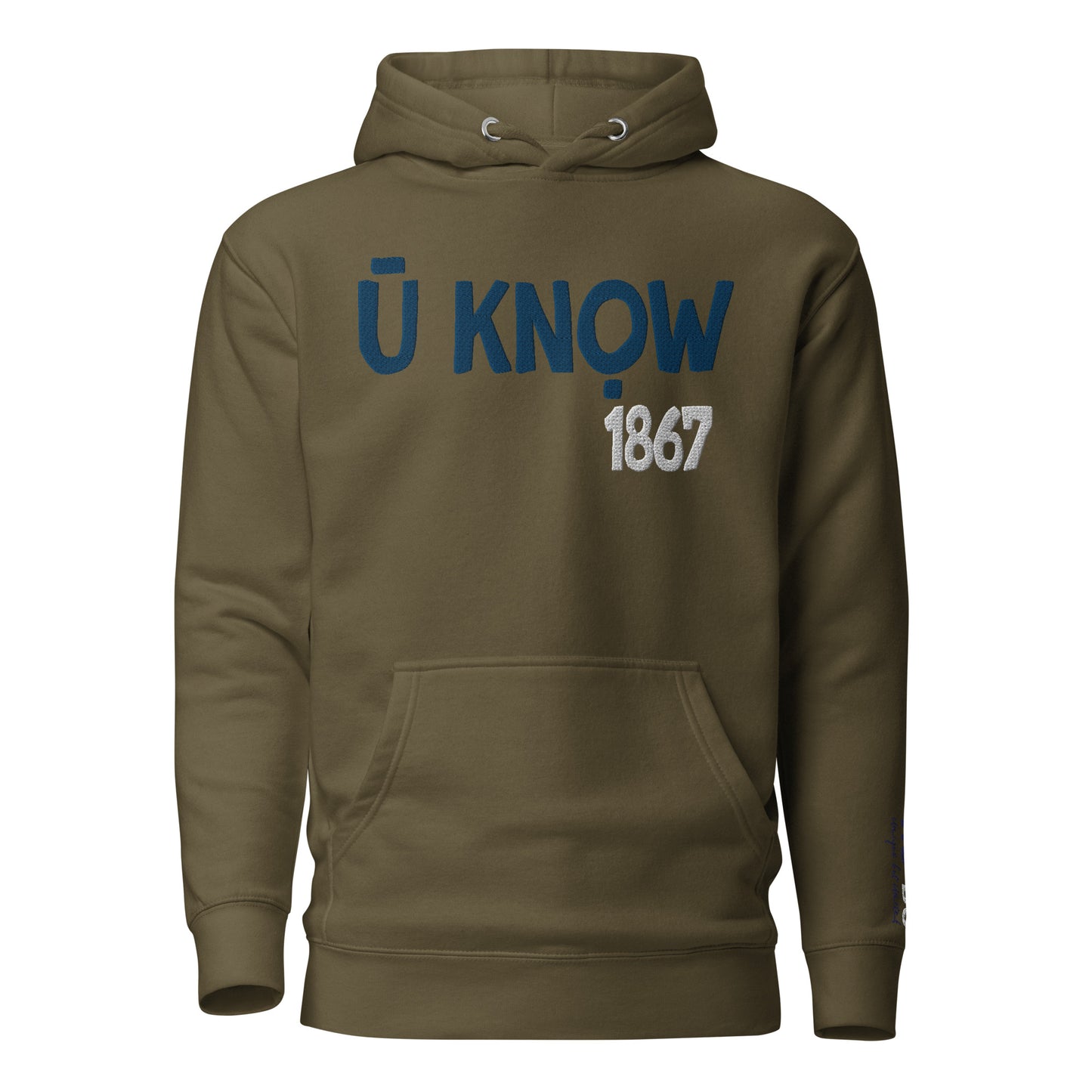 U know 1867 Unisex Embroidered Hoodie