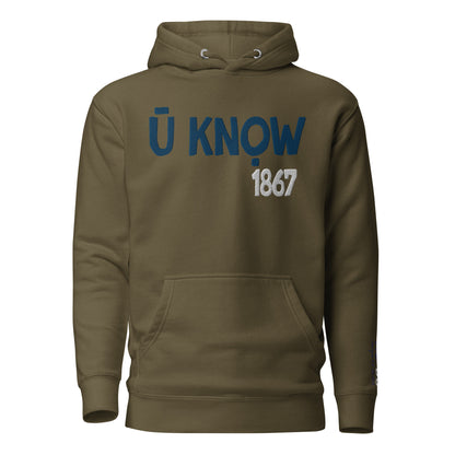 U know 1867 Unisex Embroidered Hoodie