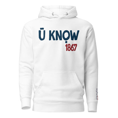 U know 1867 Unisex Embroidered Hoodie